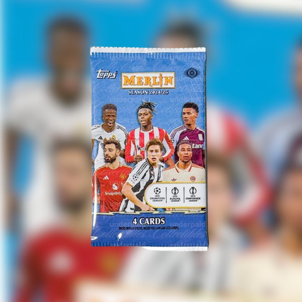 [ ยกกล่อง ] 2024-25 Topps Merlin UCC  Value Box พร้อมส่ง!!  (p3) (220g)