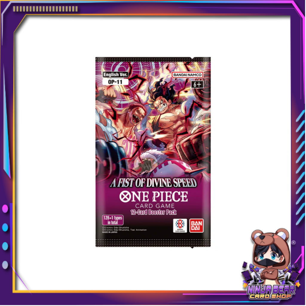 [ 1 ซอง ] การ์ดเกม ONE PIECE CARD GAME : A FIST OF DIVINE SPEED BOOSTER PACKS [OP11] Ver.English (p3)(80g)