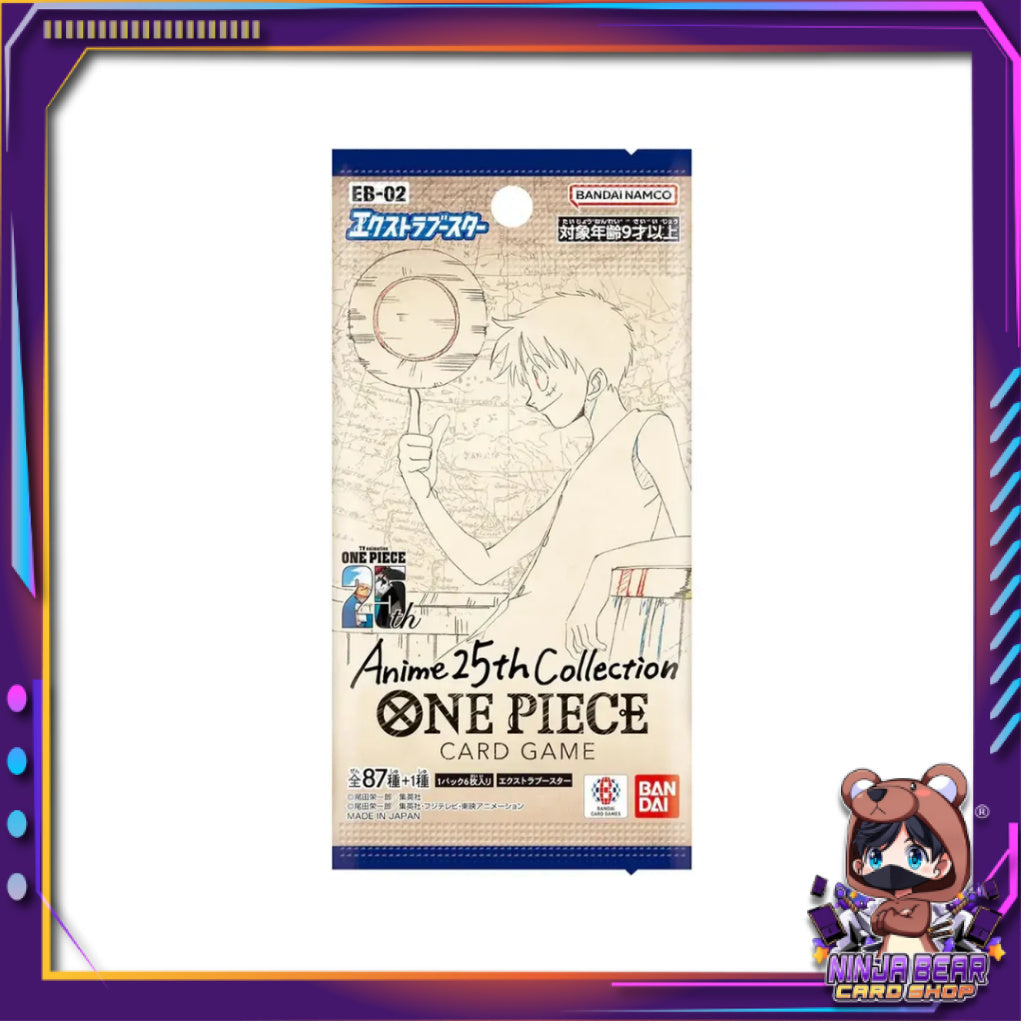 [ 1 ซอง ] การ์ดเกมวันพีซ One Piece Card Game Extra Booster Anime 25th Collection EB-02 (p2)
