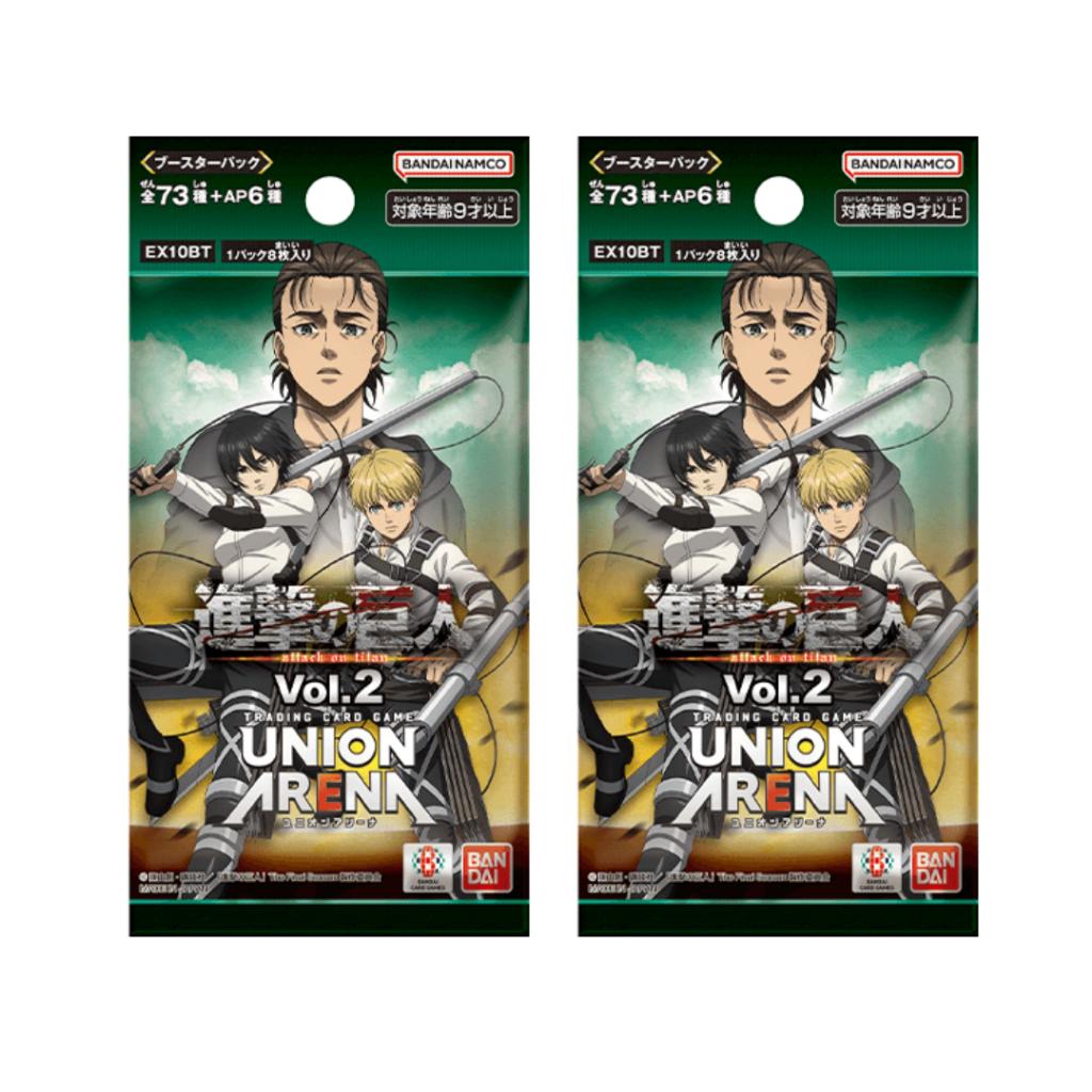 [ พร้อมส่ง!! ]  แยกซอง การ์ดเกม ผ่าพิภพไททัน UNION ARENA BOOSTER PACK Attack on Titan Vol.2 [EX10BT] .ใหม่ล่าสุด! ตามหา 3 ดาว นอกเรต!! (p0)