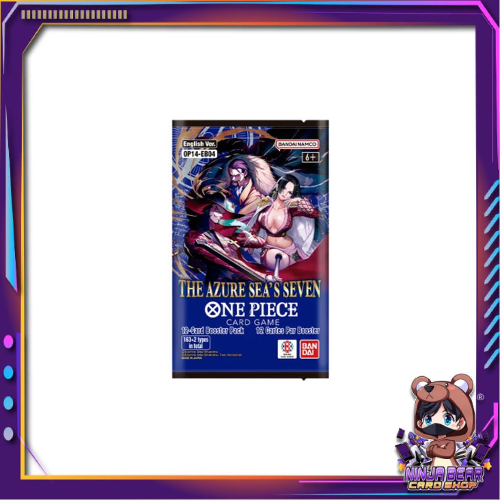 [ 1 ซอง ] พร้อมส่ง!! ONE PIECE Card Game :  THE AZURE SEA’S SEVEN [OP14-EB04] ver.English (p3) (70g)
