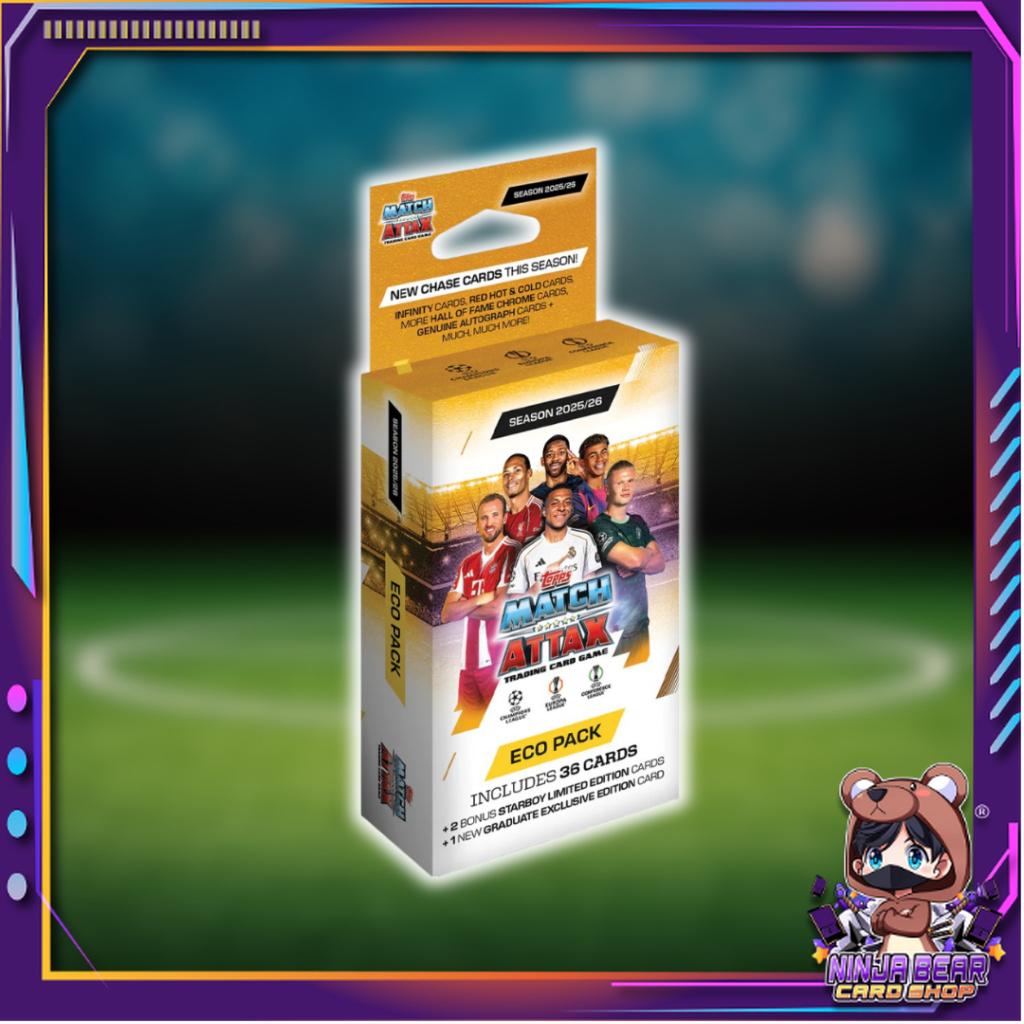 [ พร้อมส่ง!!! ] กล่องการ์ดสะสมฟุตบอล Topps UCC Match Attax 2025/2026 - Eco Pack (p3)