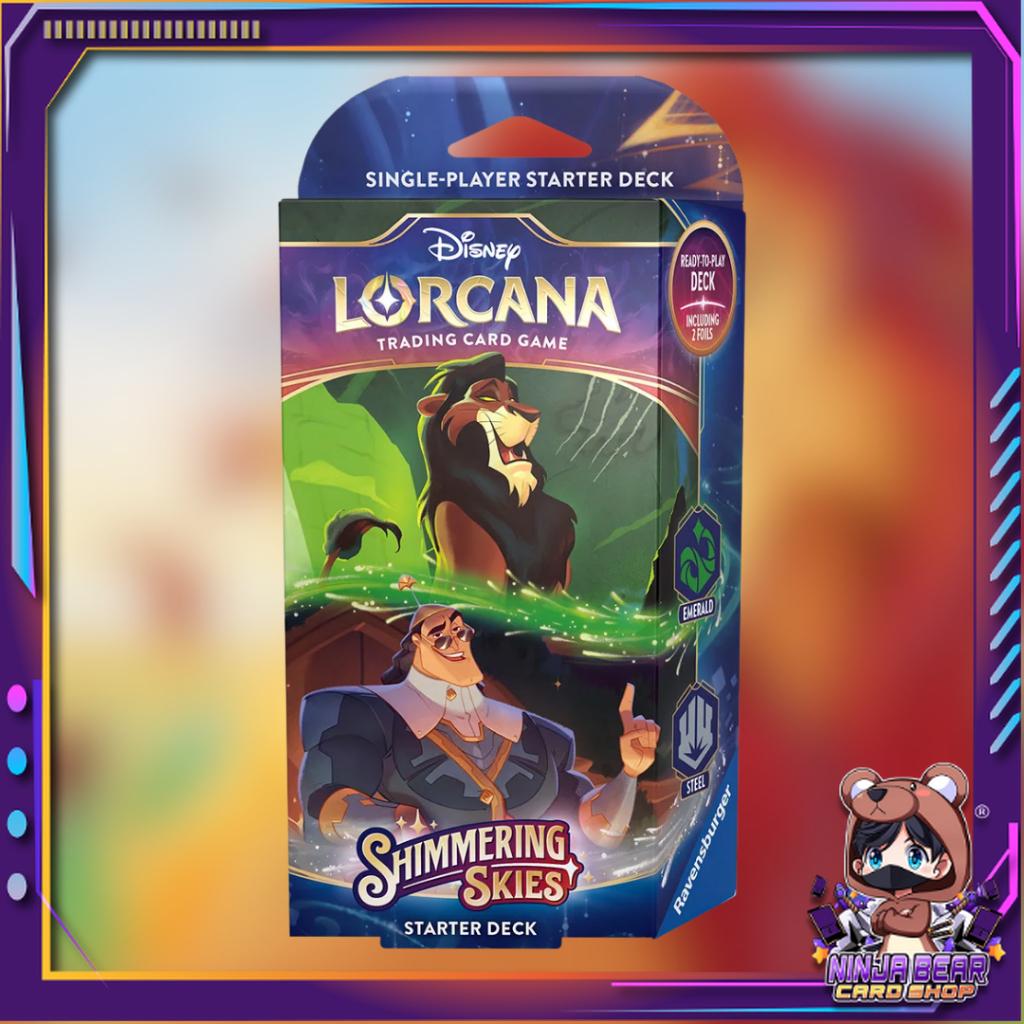 Disney Lorcana : Shimmering Skies Emerald - Steel Starter Deck พร้อมส่ง!!  (p2)(230g)