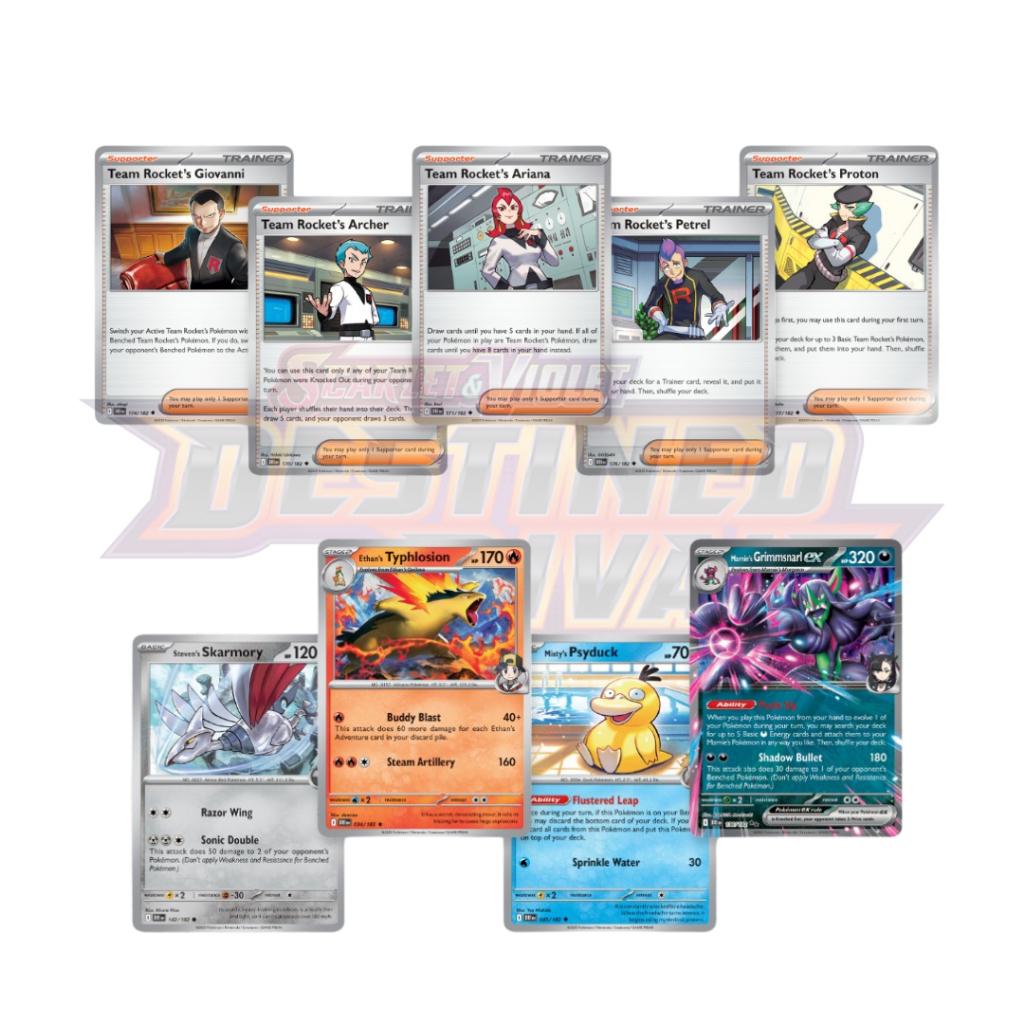 [ พร้อมส่ง!! ] การ์ดเกมโปเกมอน Pokémon TCG Scarlet & Violet—Destined Rivals ENG SV10 รุ่น Sleeved Booster Pack มาลุ้นๆนอกเรตการันตีกัน  (p3) (100g)